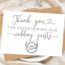 1pc Thank You For Entertaining Our Wedding Guests, Wedding Day Thank You Card To DJ, DJ Thank You Card, DJ Card Mother's Day Graduation - Multicolor - View 1