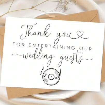 1pc Thank You For Entertaining Our Wedding Guests, Wedding Day Thank You Card To DJ, DJ Thank You Card, DJ Card Mother's Day Graduation