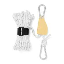 4M Camping Tent Rope Fastener Fixed Buckle Pulley Tensioner Ratchet Hangers Lights Lifting Camping Awning Wind Rope - Black - View 6