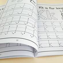 Cuaderno de trabajo de trazado de letras ABC de 28 páginas, libro de práctica de escritura del alfabeto para niños, preescolares y niños pequeños, hojas de trabajo educativas para aprendizaje de escritura a mano - Amarillo - Ver 7