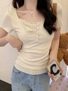 Women T-Shirts - Apricot - View 2