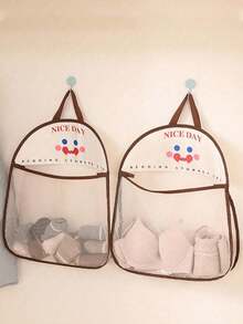 1 pieza Bolsa de almacenamiento versátil para colgar en la pared - Organizador de malla para artículos varios, ropa interior, calcetines - Adecuado para varios tipos de habitaciones - Multicolor - Ver 3