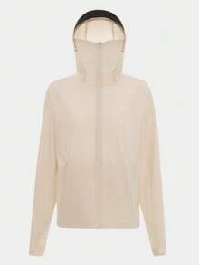 CAMEL CROWN Women's Sun Protection Clothing Summer Professional Cooling Knitted Hooded Jacket - Light White Tea - View 4