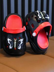 Kids Summer New Fashion Cartoon Cute Butterfly Soft Bottom Comfortable Slippers - Black - View 11