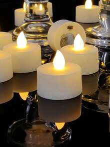 12/24-Pack Flickering Flameless LED Candle Lamps, Remote Control LED Electronic Candle Lamps, Realistic Flameless Romantic Atmosphere Decorative Lights, Battery Powered, With A Battery Life Of Over 200 Hours, LED Wishing Candles, Suitable For Home Decoration, Fireplaces, Dining Tables, Bedrooms, Terraces, Porches, Parties, Weddings, And Holiday Decorations. - Warm Light - View 3