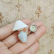 1 pièce Lampe de maison de poupée miniature : Modèle de lampe miniature réaliste, décoration de maison, modèle de lampe de chevet, modèle de décoration de bureau pour étude, chambre à coucher, bureau - Multicolore - Voir 11