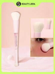 Pincel de doble punta 3CE para rubor y iluminador de uso diario - Blanco - Ver 1