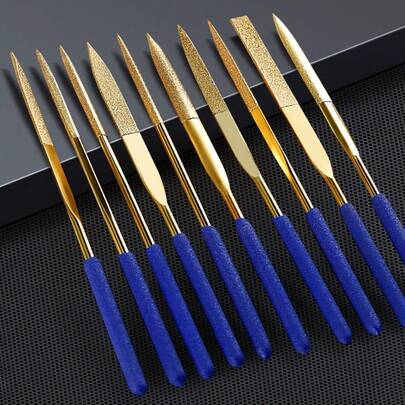 Titanium Coated Rhinestone Rasp Set, Featuring Titanium Alloy Coating And High-Temperature Tempering Process For Smooth, Highly Wear-Resistant Surface, Suitable For Industrial Applications