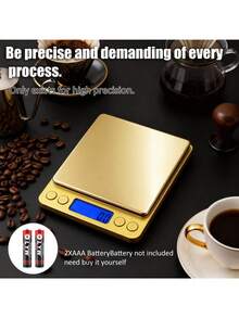 3kg/0.1g Portable Stainless Steel Electronic Kitchen Scale, Compact Size, Multi-Function Pocket Cooking Scale. Durable ABS Material, Backlit LCD Display, Suitable For Home Cooking, Travel, Food, Kitchen Tools, Baking. Stainless Steel. Batteries Not Included. [Kitchenware Promotion] - Multicolor - View 12