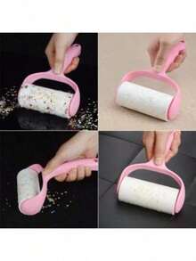 1pc Handle + 1 Replacement Roller, Velvet Brush, Hand-Tear Roller Brush, Velvet Brush Hair Remover, Clothes Hair Remover, Suitable For Clothing, Carpet - Multicolor - View 3