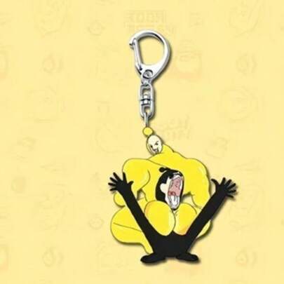 Super Funny Eggette Big Foot Egg Little Yellow Abstract Expression Acrylic Keychain Pendant Cartoon Peripheral Backpack Pendant Gift Small Gift