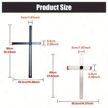 ไม้บรรทัดวัดมุมอเนกประสงค์, ไม้บรรทัดรูปตัว T, ไม้บรรทัดกำหนดตำแหน่งเจาะ 2-in-1, เครื่องมือสำหรับงานไม้, ไม้บรรทัดสี่เหลี่ยมแบบเต็มฟังก์ชัน - มัลติคัลเลอร์ - ดู 13