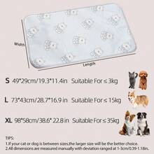 1pc Pet Cooling Mat, Breathable Ice Silk Pet Pad, Suitable For Small/Medium Dogs & Cats In Summer, Provides Cooling Relief (Regular Ice Silk Material, Unable To Achieve Ice Block-Level Cooling) - Multicolor - View 2