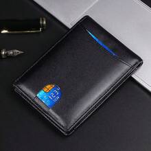 CAIBAOLAI Minimalist RFID Blocking Leather Wallet, Unisex Credit Card Holder, Ultra-Thin Men's Wallet - Multicolor - View 9