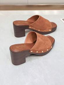 Stylish Casual Fabric Beach - Camel - View 2