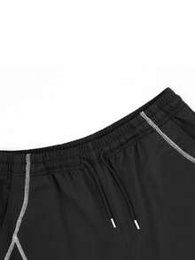 1pc Men's Multi-Pocket Loose Cargo Shorts, Casual Sporty Shorts For Daily Commute, Workout, Outdoor, Leisure, Fitness, Running, Versatile Streetwear, Knee Length - Black - View 5