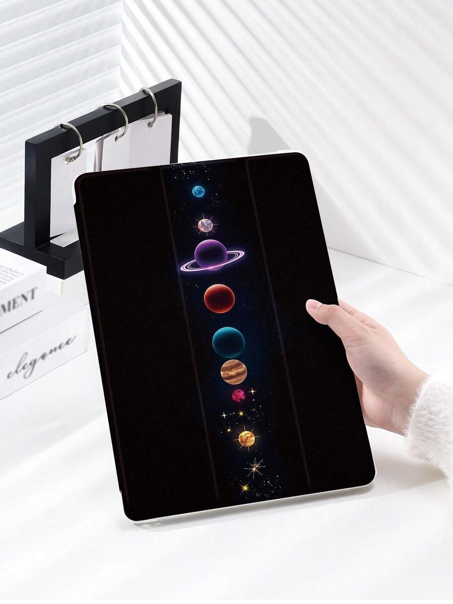 1个星空宇宙图案平板电脑保护套，兼容(A16) 11英寸第11代（2025款）、第10代/10.2英寸、Pro 11（2021/2020款）、Mini4/5/6、Galaxy Tab A8 10.5英寸（2022款）、Matepad 10.4/Tab，带笔槽，防摔，带支架，可作为2026年情人节/新年礼物