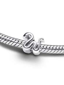 1 pezzo Braccialetto/Collana minimalista con perline d'argento, include note musicali, puzzle, farfalla, serpente, cavallo, gioielli fai-da-te in rame creativo, piccolo regalo versatile - Argento - Visualizzare 5