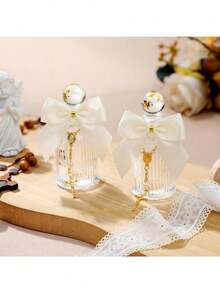 48个/12套圣水瓶，天主教洗礼小礼品瓶，带十字架和玫瑰图案，50毫升空玻璃瓶，适用于圣餐仪式、基督教教堂婚礼（经典白色） - 彩色 - 查看 3