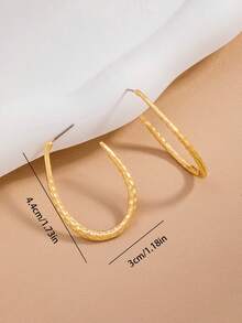 An Exaggerated Water Droplet Smooth Earrings With Simple, Fashionable And Versatile Temperament, Circular Earrings With Polka Dot Design - Water Droplets - View 4