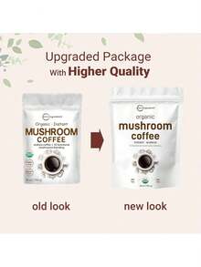 Organic Instant 10 In 1 Mushroom Coffee Powder, 14 Ounce (158 Servings) |     Weight & Immune Support |     Premium Arabica Coffee With Lion's Mane, Chaga, Reishi,& More - 28 Ounces (1 Bag) - View 7