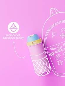Meoky 18oz Vacuum Insulated Water Bottle with 2-in-1 Straw and Spout Lid, Insulated Cup, Keep Cold 24H, Leak-Proof, Fits in Car Cup Holder, Stainless Steel Tumbler for Sports, Travel, and School - 淺粉色 - 查看 5