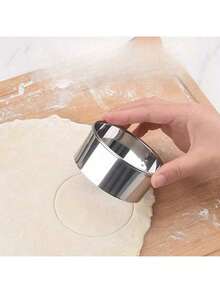 3pcs/Set, Biscuit Pastry Wrap Dough Cutter, Fondant Mold, Cookie Maker, Round Baking Accessories - Multicolor - View 7