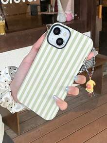 1 pieza Funda dura de teléfono con cobertura completa, de diseño artístico minimalista con patrón de rayas coloridas y acabado brillante, compatible con Samsung/ 11/12/13/14/15/16/17 Pro Max, versión internacional, no la versión nacional - Multicolor - Ver 3
