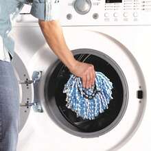 RinseClean Spin Mop & Bucket System + 2 Extra Mop Heads| Clean With Clean Water | Removes 99% Of Bacteria - A - Xem 4
