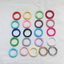 Factory Direct Zinc Alloy Spring Ring Handbag Luggage Clothing Round Ring Small Accessories Round Hanging Ring - Coffee Brown - View 1