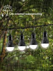 1pc/2pcs Battery Powered Camping Lantern, 3 Lighting Modes Outdoor Hanging Light, Portable Battery Operated LED Tent Light, Camping Accessories, Hanging Camping Lamp, Battery Lamp For Emergency, Hiking, Fishing, Camping (Batteries Not Included) - One Size - View 11