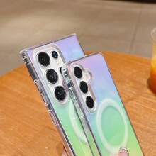 Ốp lưng điện thoại Galaxy cầu vồng gradient thời trang cho Galaxy S26 Ultra S25 Ultra A37 A57 A55 A56 S25 FE A06 A15 A16/A17/A26/A35/A36/A25/A26/A54, thiết kế lớp phủ từ tính nhiều màu sắc, cũng phù hợp với S23/S23 FE/S24 FE/S25, chất liệu acrylic lấp lánh bảo vệ điện thoại, chống rơi vỡ, phụ kiện điện thoại, mùa hè - màu sắc - Xem 5