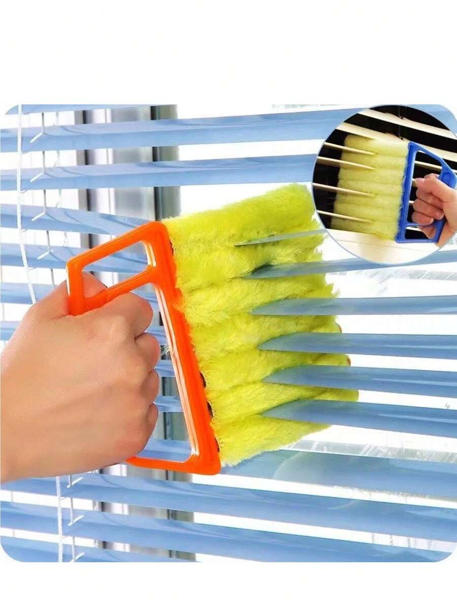 1/2pcs Portable Double-Sided Crevice Cleaning Brush, Wear-Resistant Nylon Bristles, No Scratch, Dead Corner Cleaning Tool, Non-Slip Handle, Easy Storage, Suitable For Dorm Window Sill/Door Track/Venetian Blinds/Rental House/Home Appliance Crevices/Kitchen & Bathroom Corners/Small Spaces, Creative & Practical Graduation Gift For Tenants & Students - A - 查看 1