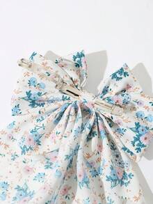 1件女士时尚优雅蓝色花朵蝴蝶结发夹，适合日常、派对、聚会和户外活动佩戴，爪夹、发夹、花朵发夹、发卡、夏季配饰、饰品 - 彩色 - 查看 3