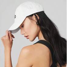 Adjustable Baseball Cap With Embroidered Letter, Suitable For Daily Wear,Holiday,Festival - White - View 5