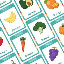 Early French Learning Flashcards Animals Food Body Parts Fruits & Vegetables Children Montessori Education French Cards Toy - Multicolor - View 9