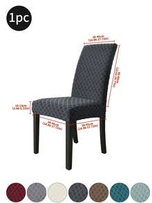 1件/4件/6件装提花菱形椅套，经典简约设计，可拆卸可水洗，弹力氨纶吧台凳座套，适用于酒店、餐厅、客厅座椅日常使用。 - 彩色 - 查看 19
