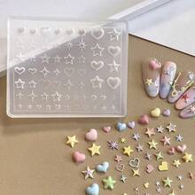3D Garden Shaped Nail Art Mold, DIY Nail Decoration Mold, High Transparency Nail Silicone Mold - Clear - View 8