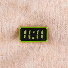 第11号名言珐琅徽章“我60%累，40%累”胸针翻领别针徽章背包服装配饰珠宝礼品 - 黑色 - 查看 12