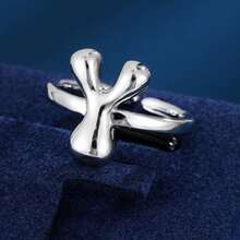 1pc Minimalist Letter Design Adjustable Open Ring For Women - Multicolor - View 50