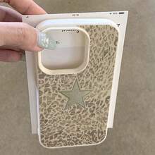 1个TPU材质酷炫豹纹星形图案手机壳，兼容 17 Pro Max/17/16 Pro Max/15/13/12/11、S20 FE/A15/S24/A55、Note 11/Note 12/Note 13 Pro，全包防摔软壳保护套 - 白色 - 查看 3