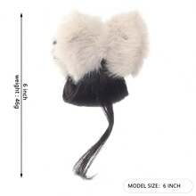 女士低发髻发饰，带爪夹和发圈，毛茸茸的碎发修饰脸型，自然蓬松，可扎成后脑勺发髻 - 彩色 - 查看 13