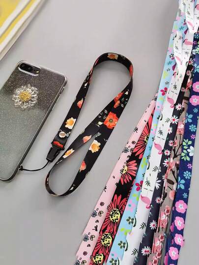 精致花卉图案手机挂绳，个性化挂绳项链，女士百搭单品