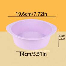 1pc Silicone Cake Mold, Round, Non-Stick Small Baking Mold, 15cm, Easy Release Silicone Bread Cake Mold, DIY Baking Pastry Tool, Silicone Mold For Cake, Cheesecake And Bread - Multicolor - View 7