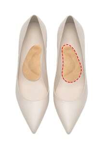 2 buah Sol Dalam Penyangga Lengkungan Kaki Silikon Lembut, Cocok untuk Sepatu Hak Tinggi, Sepatu Kasual, Sepatu, dan Sandal - Aprikot - View 3