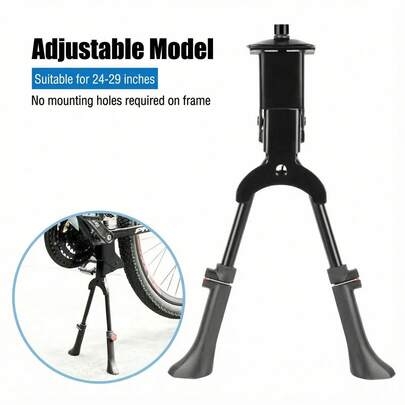 Caballete de bicicleta ajustable de construcción de acero resistente para un estacionamiento y soporte de reparación estables