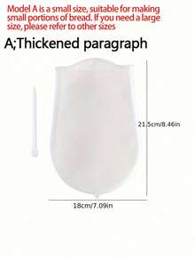 1 pieza Bolsa amasadora de silicona, Mezclador de masa antiadherente para uso doméstico en la cocina - Bolsa para amasar masa - Blanca - Ver 18