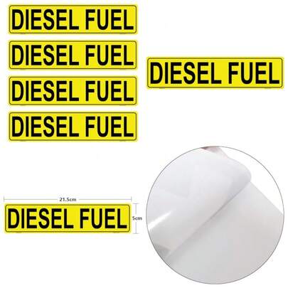 Fuel Stickers Self Adhesive Vinyl Decals 4 Pack 21.5cm X 5cm Warning Labels For Automotive Trucks