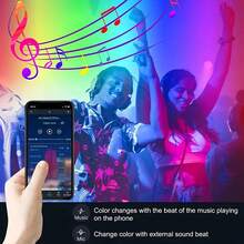 44-Key Smart Remote Control +App Music Synchronization Self-Adhesive LED Light Strip, 6 DIY Modes For Timed Color Adjustment, RGB Smart Light Strip, Suitable For Bedroom, Living Room And Party Decoration. - Multi-color light - View 6