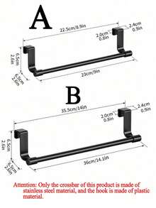 Stainless Steel Multi-Function Towel Rack, Kitchen & Bathroom Dual-Use Rack, No Drill Towel & Clothes Drying Rack - Multicolor - View 4